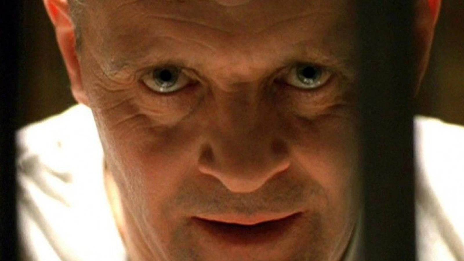 Hannibal Lecter staring directly at the camera